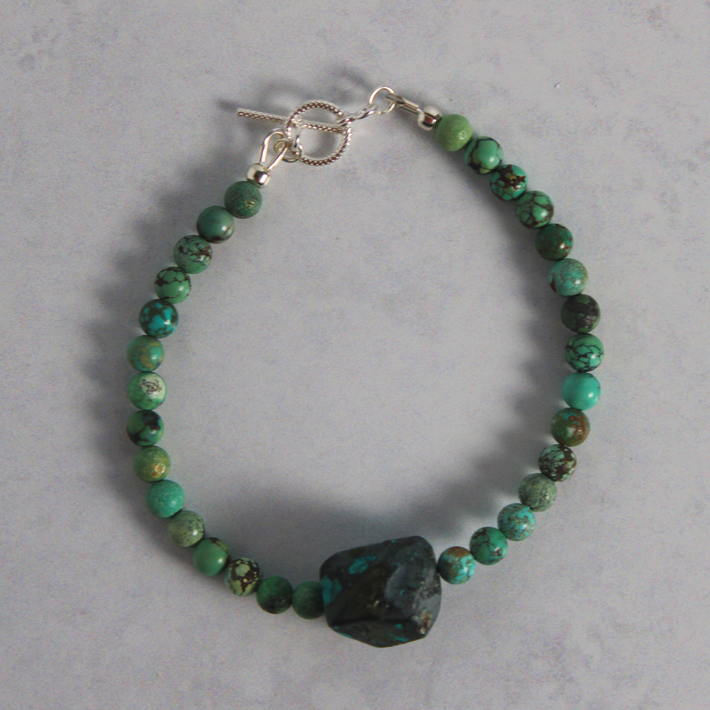 Simple Nugget Turquoise Bracelet