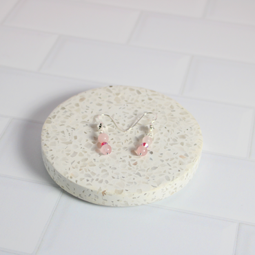 Rose Quartz & Rose Crystal Earrings
