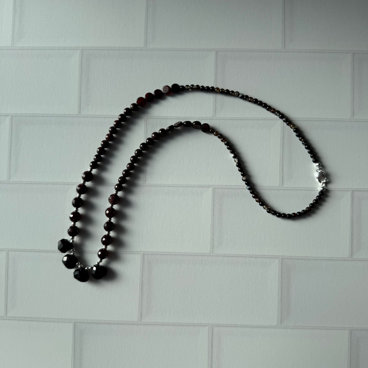 Garnet & Black Onyx Necklace