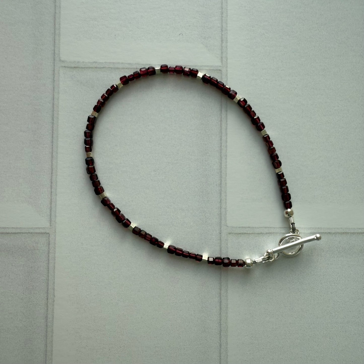Delicate Garnet Bracelet