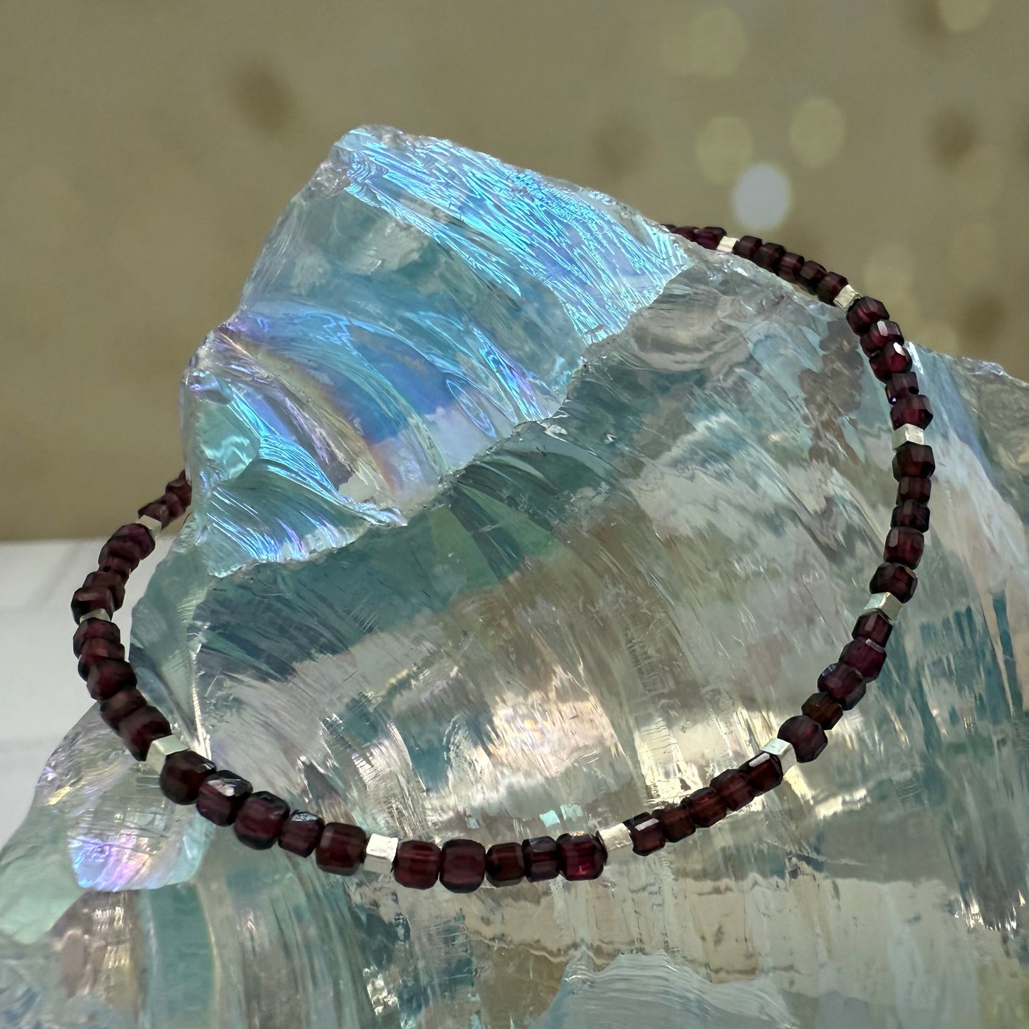 Delicate Garnet Bracelet