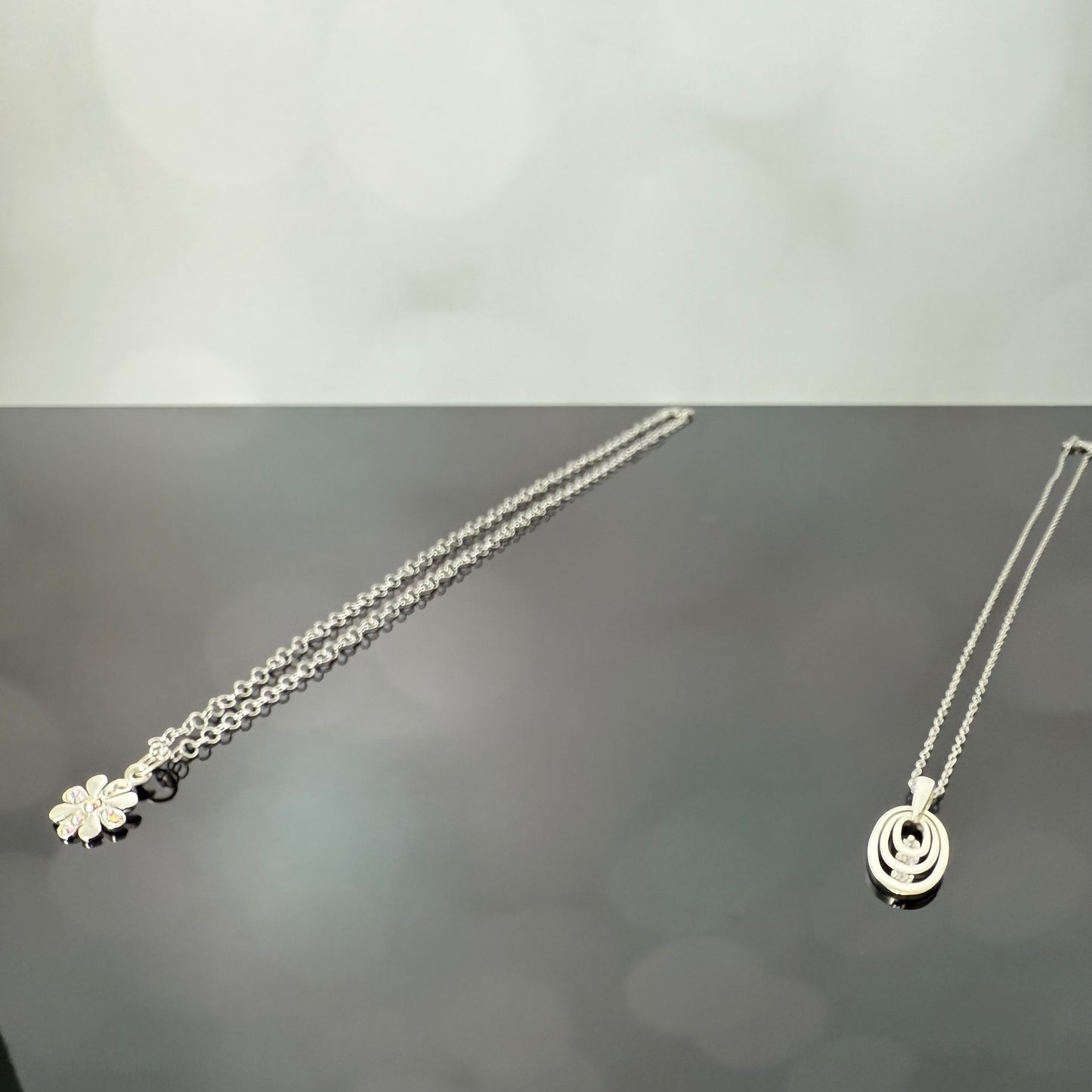 Three Loop Sterling CZ Necklace