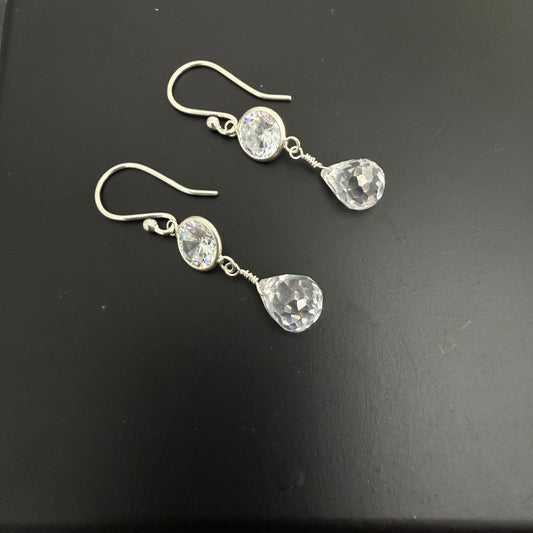 Elegant CZ Drop Earrings