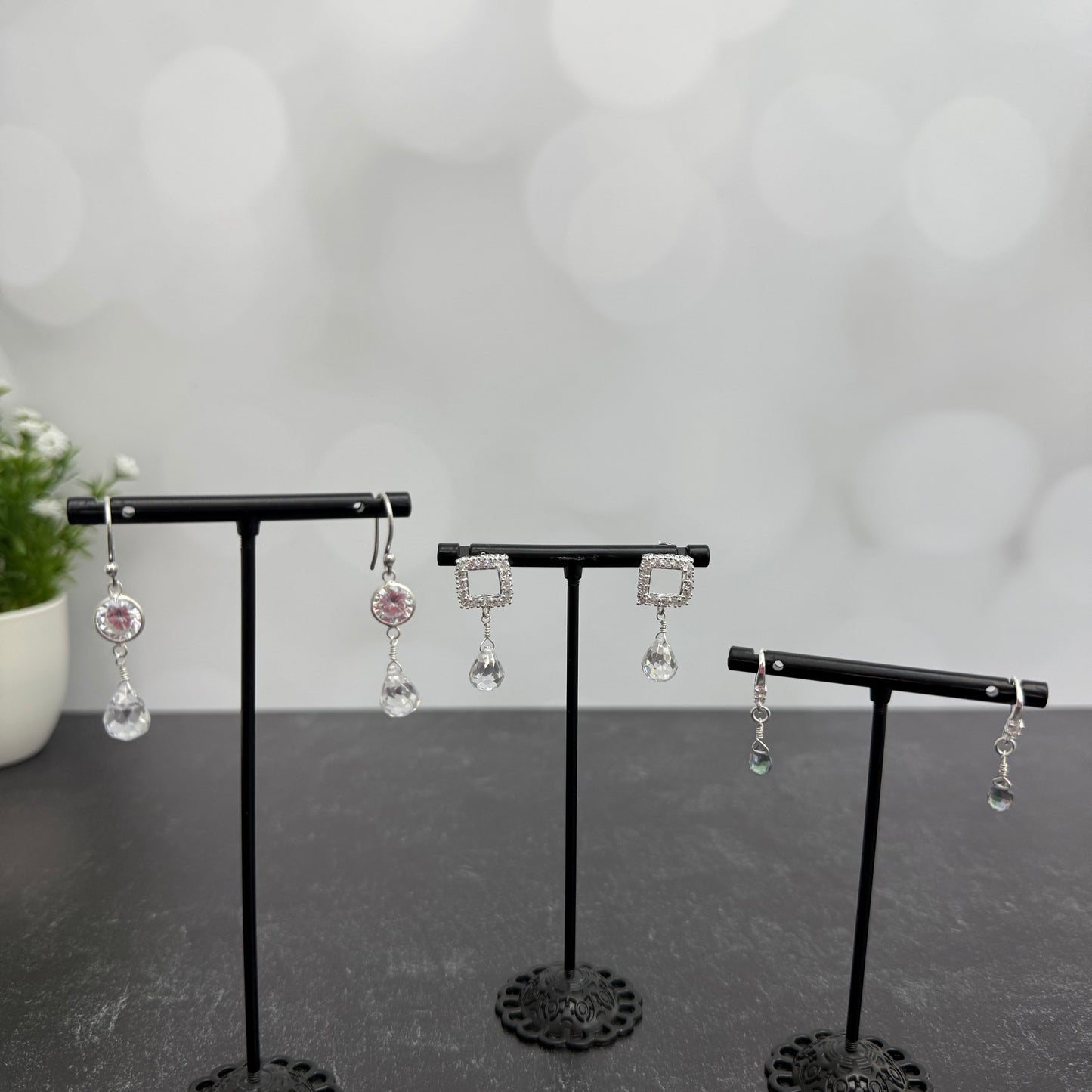 Sterling Stud CZ Earrings