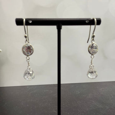Elegant CZ Drop Earrings
