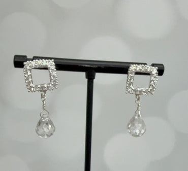 Sterling Stud CZ Earrings