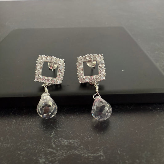Sterling Stud CZ Earrings