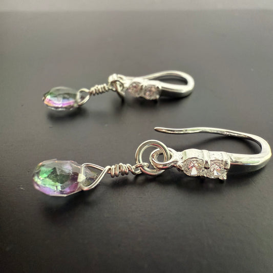 Sterling Mystic Topaz Earrings