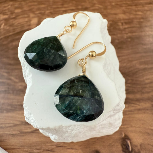 Regal Emerald Drop Earrings