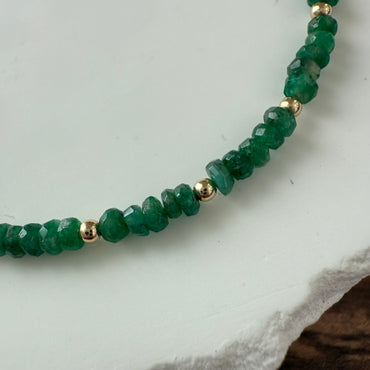 Simple Elegant Emerald Bracelet