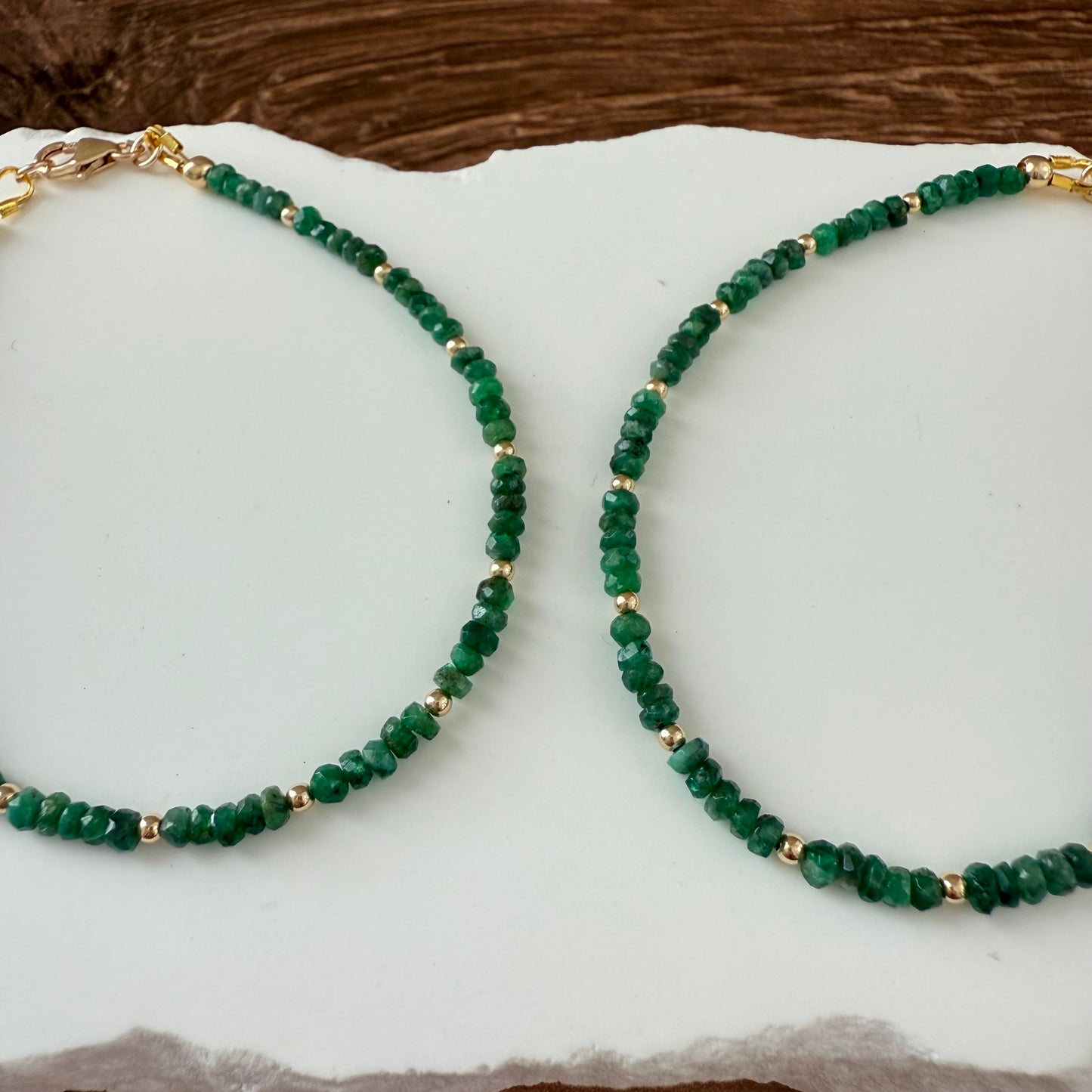 Simple Elegant Emerald Bracelet