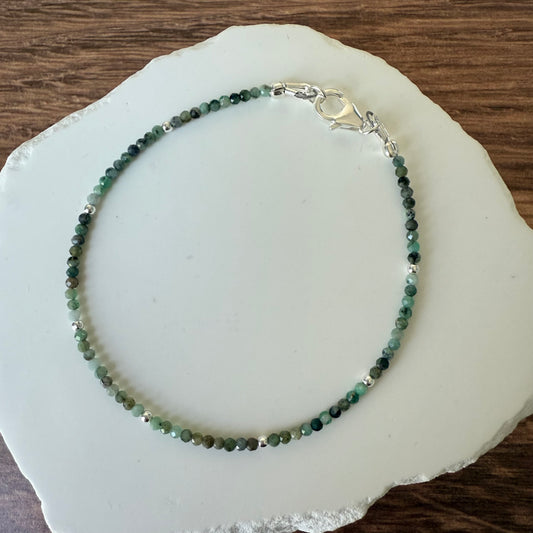 Sterling Emerald Bracelet