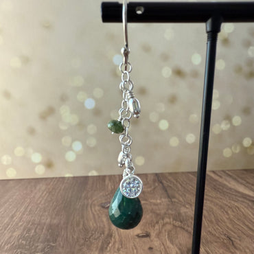 Elegant Emerald Drop Earrings