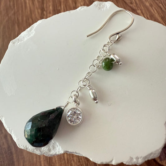 Elegant Emerald Drop Earrings