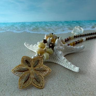 Golden Mother Flower Necklace