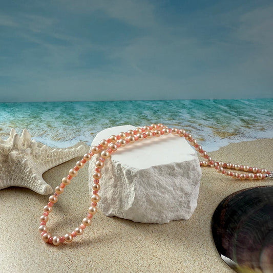 Peachy Cherry Blossom Necklace