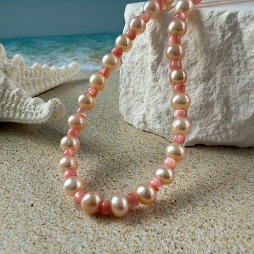 Peachy Cherry Blossom Necklace