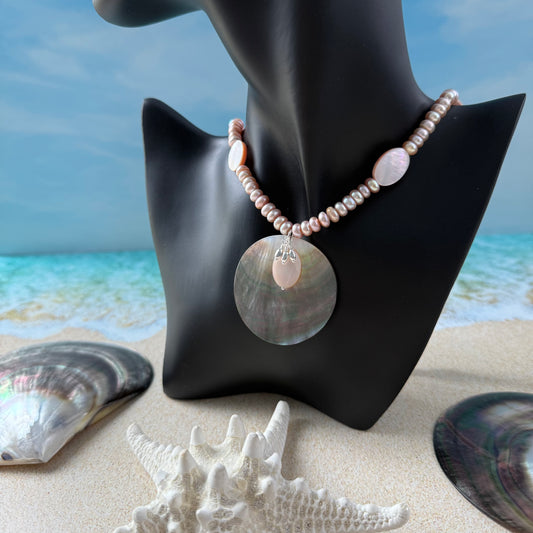 Pink Mother of the Pearls Necklace