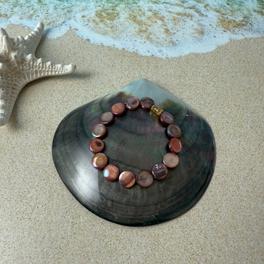 Pink Shell Stretch Bracelet
