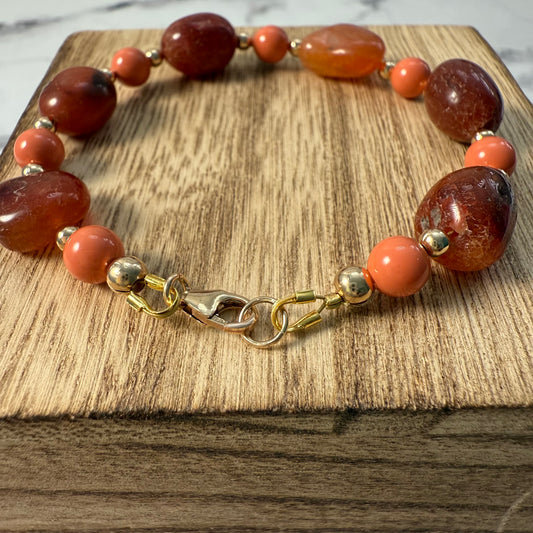 Elegant Carnelian Bracelet