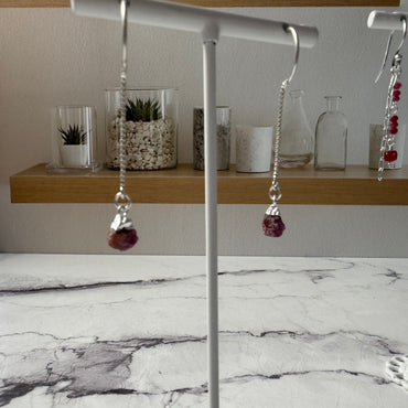 Rough Ruby Earrings