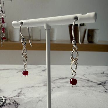 Twisting Ruby Earrings