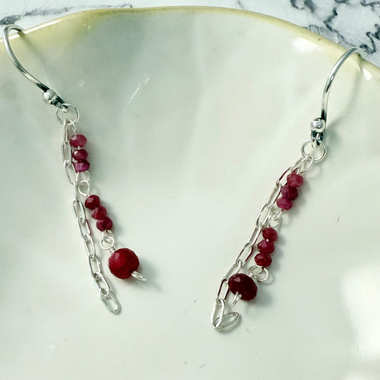 Hanging with Rubies Earrings