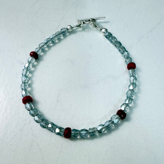 Rubies and Ice Bracelet