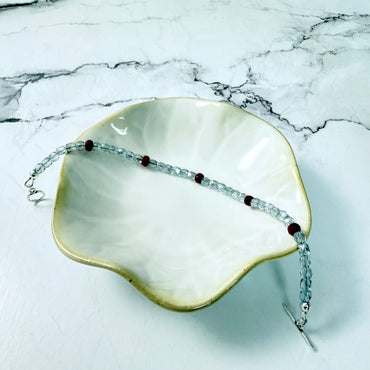 Rubies and Ice Bracelet