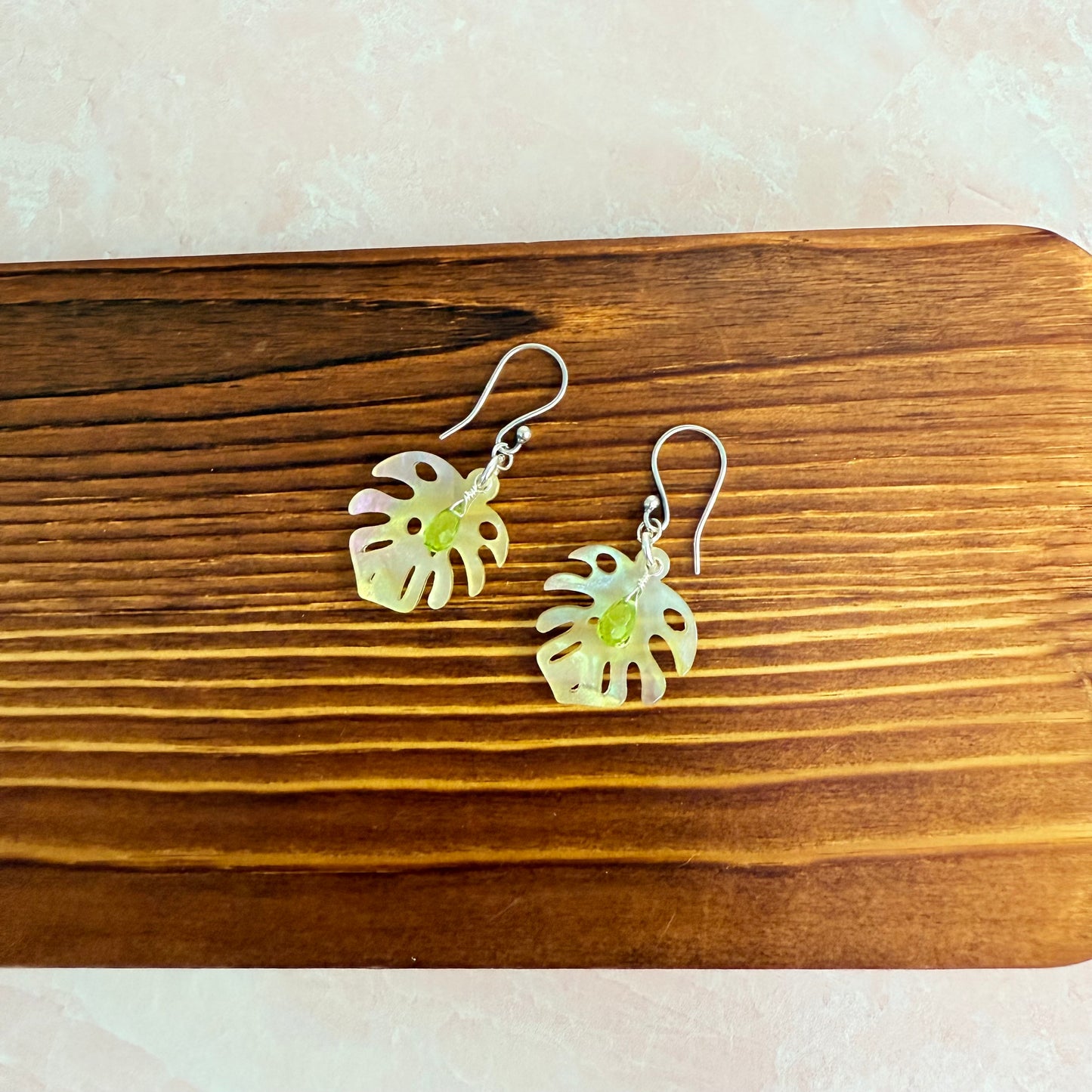 Leafy Peridot Earrings