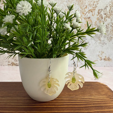 Leafy Peridot Earrings