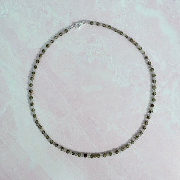 Simple Peridot & Quartz Necklace