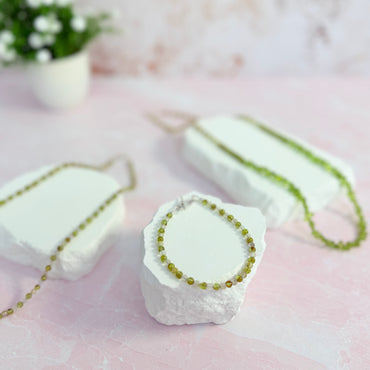 Peridot & Quartz Bracelet