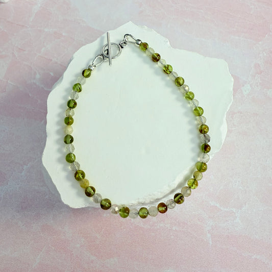 Peridot & Quartz Bracelet