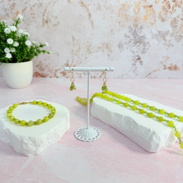 Peridot & Jade Bracelet