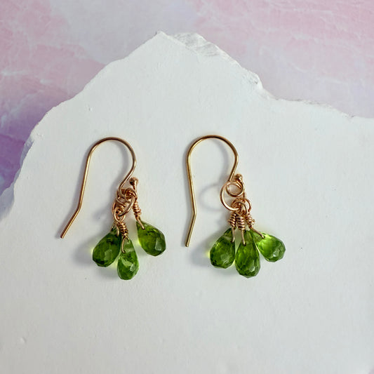 Golden Peridot Earrings