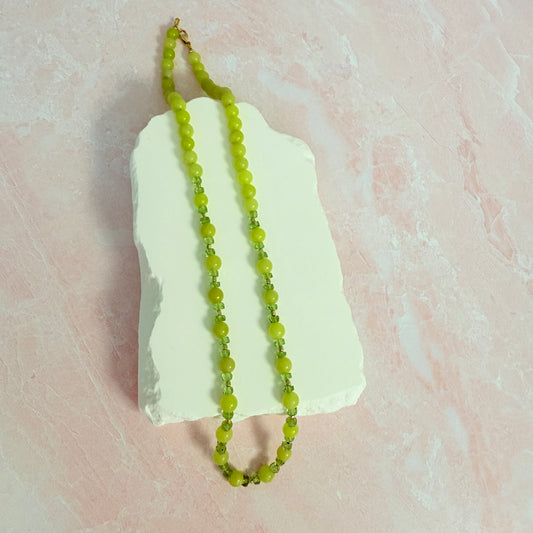 Peridot & Jade Necklace