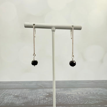 Simple Sapphire Dangle Earrings