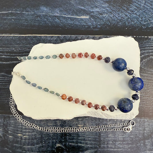 Sapphire & Lapis Necklace