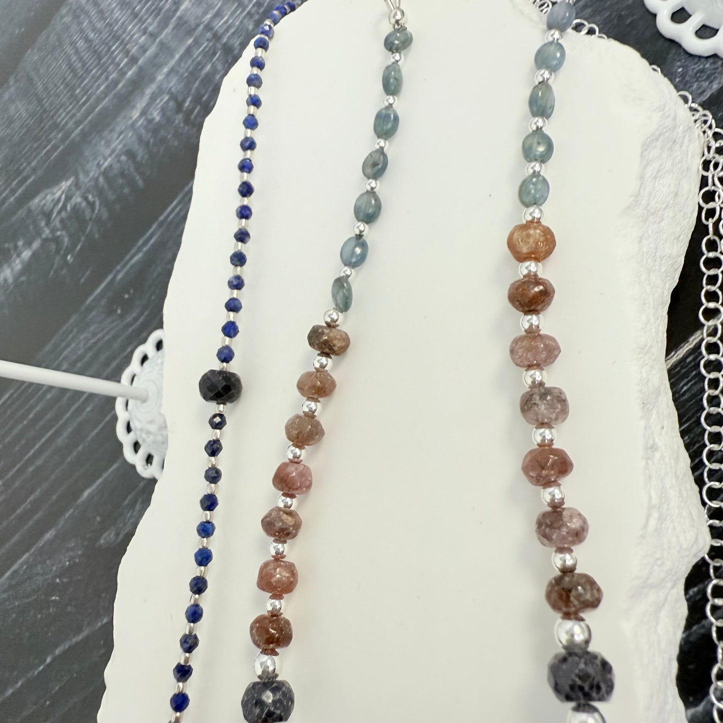 Simple Lapis & Sapphire Bracelet
