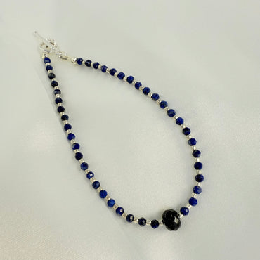 Simple Lapis & Sapphire Bracelet
