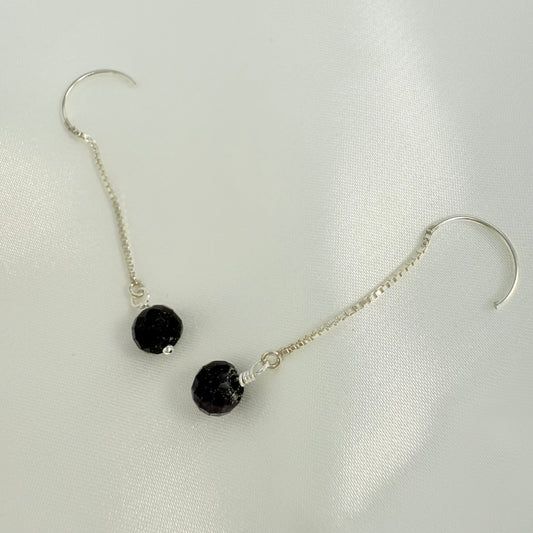 Simple Sapphire Dangle Earrings