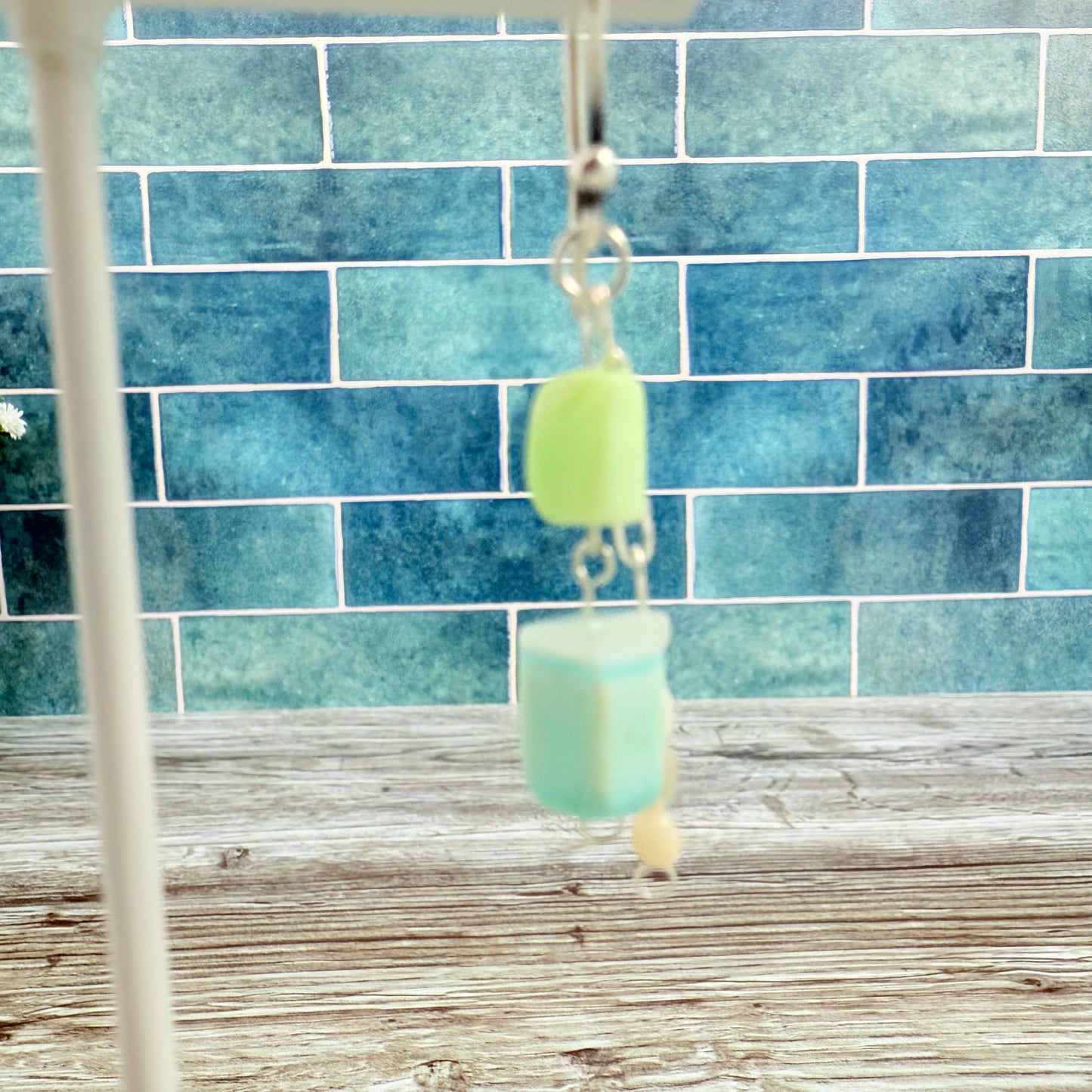 Green & Blue Opal Earrings
