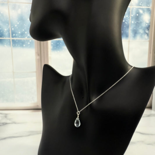 Simple Sky Blue Topaz Necklace