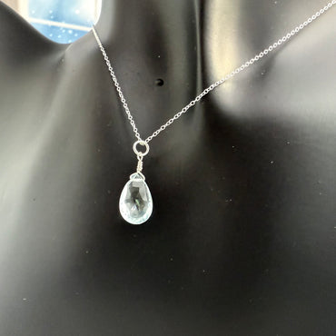 Simple Sky Blue Topaz Necklace