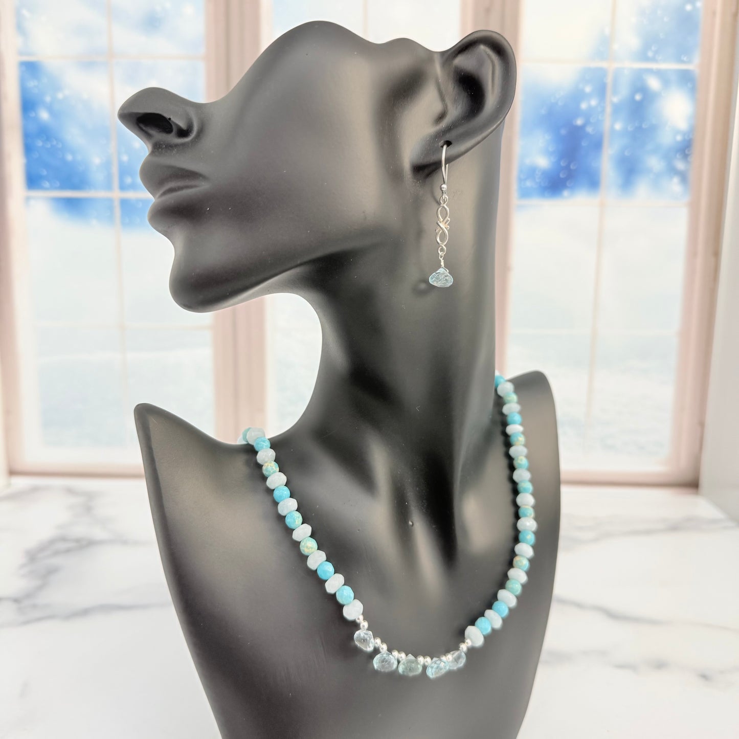 Shimmering Sky Blue Topaz Necklace