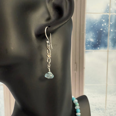 Shimmering Sky Blue Topaz Earrings
