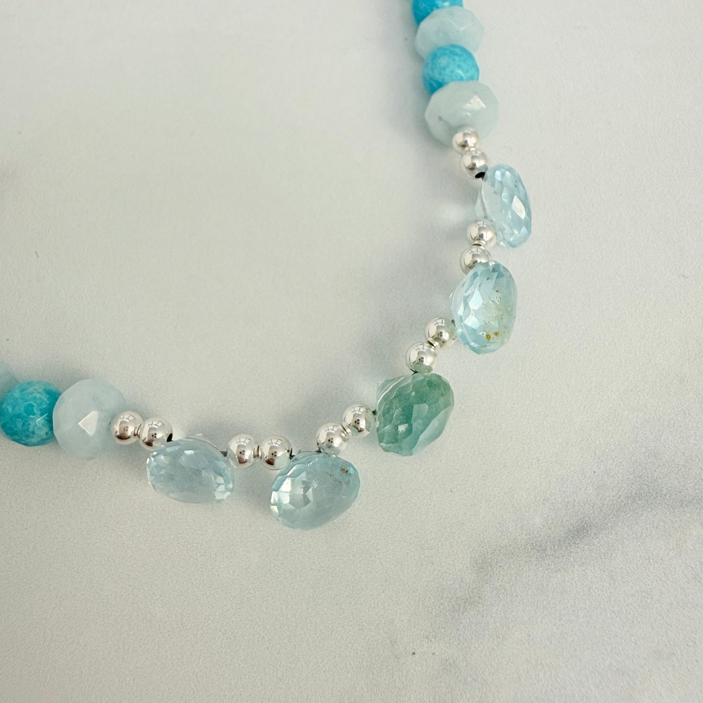 Shimmering Sky Blue Topaz Necklace