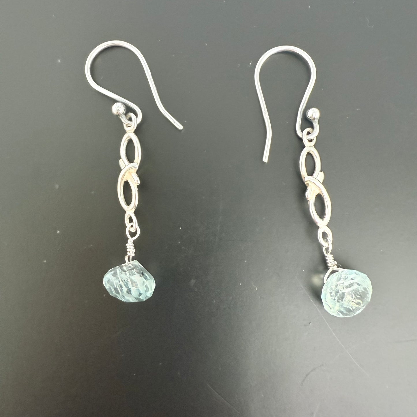 Shimmering Sky Blue Topaz Earrings