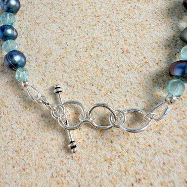 Apatite & Peacock Pearl Bracelet